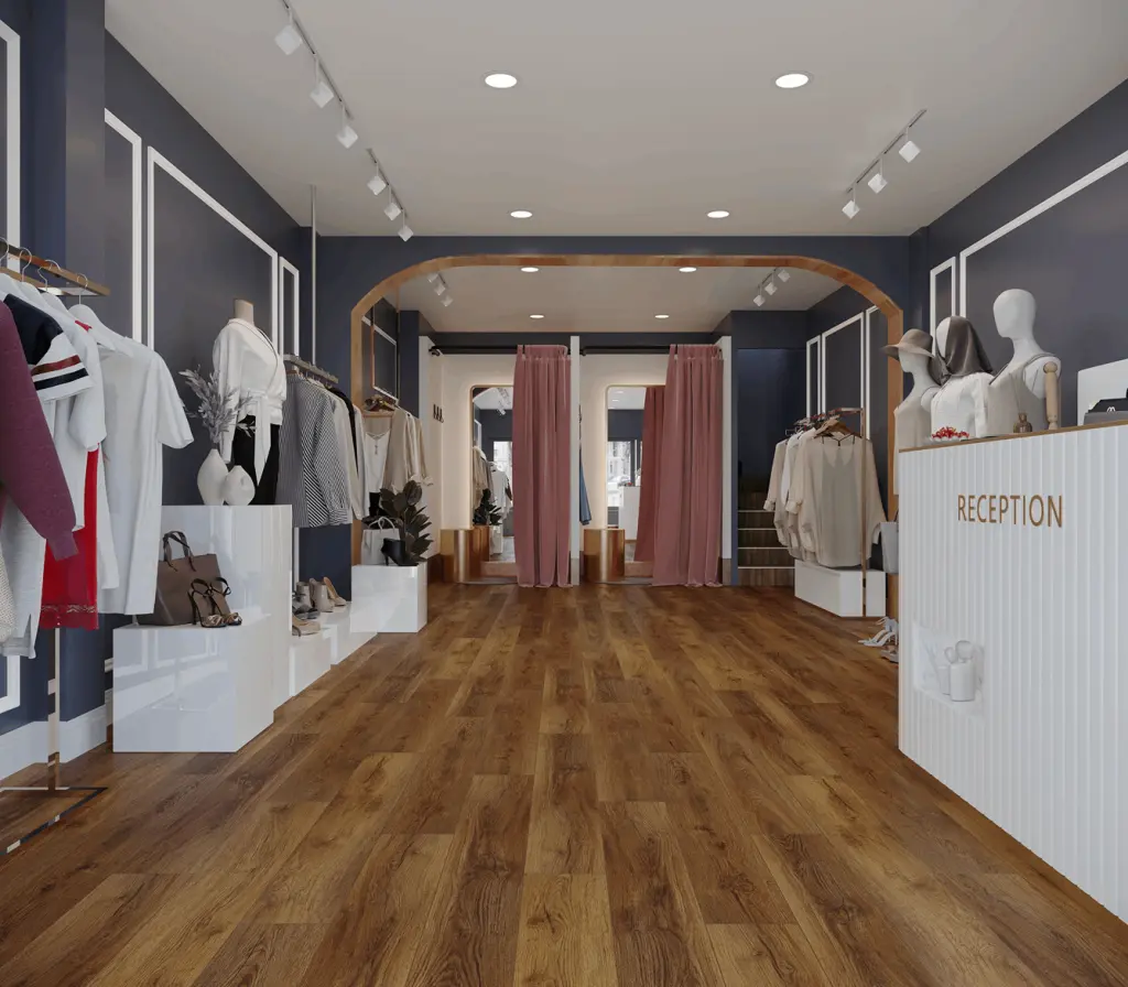 Кварцвиниловый SPC ламинат Alpine Floor Eclipse Super Matt Ноктюрн ECO 21-24 1220×183×4 фото в интерьере